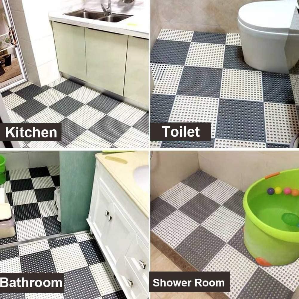Bathroom Anti Slip Tile Mat (Pack of 4)